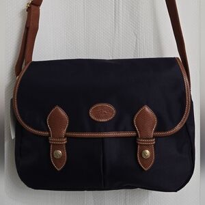 EUC Longchamp Vintage Navy Le Pliage Messenger Cross Body Bag